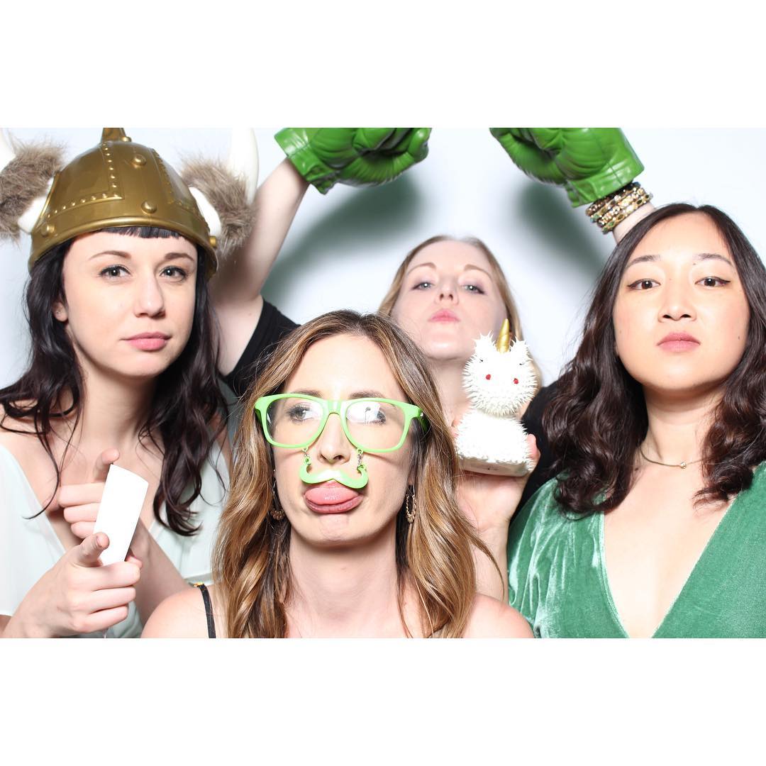 Behind the scenes photo booth setup