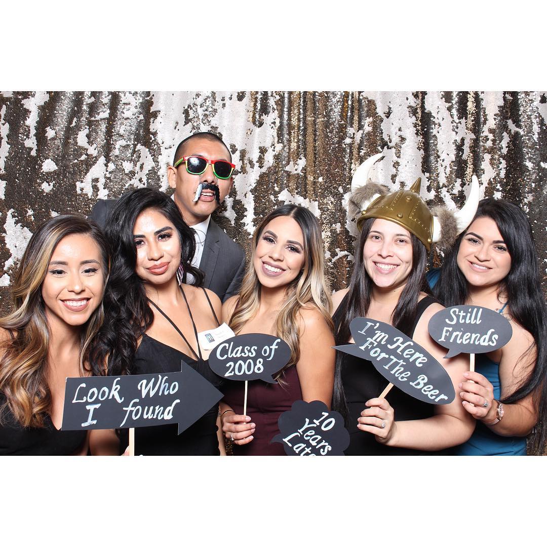 Behind the scenes photo booth setup