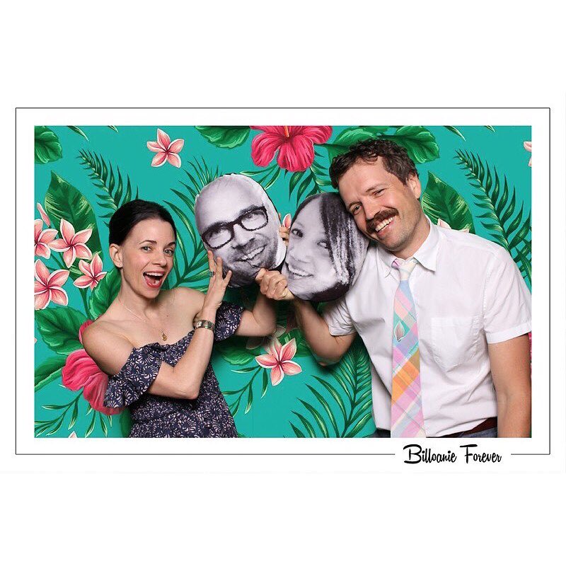 Behind the scenes photo booth setup