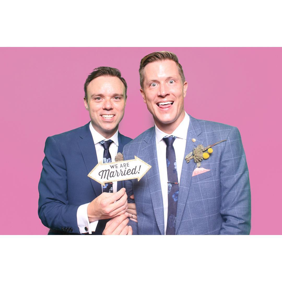 Photo booth in action at Ontario event