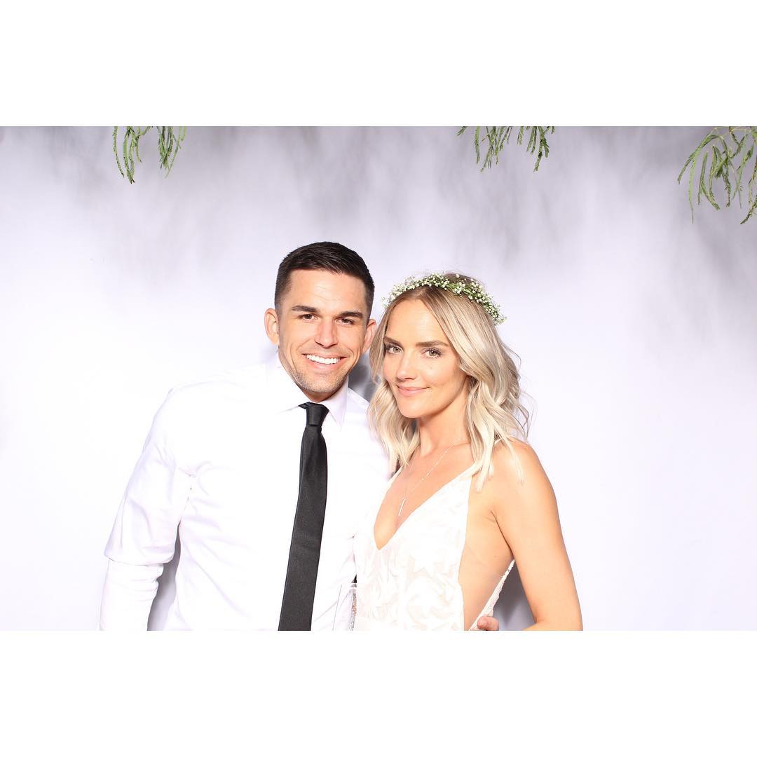 Behind the scenes photo booth setup