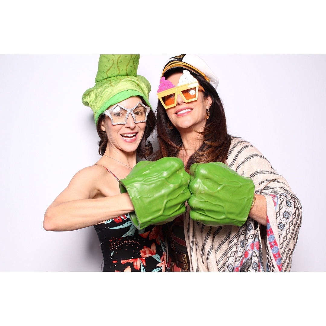 Behind the scenes photo booth setup