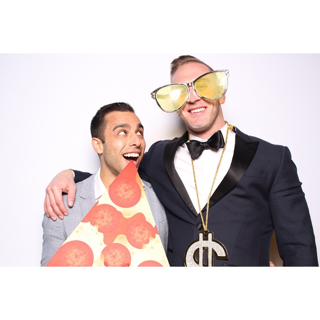 Behind the scenes photo booth setup