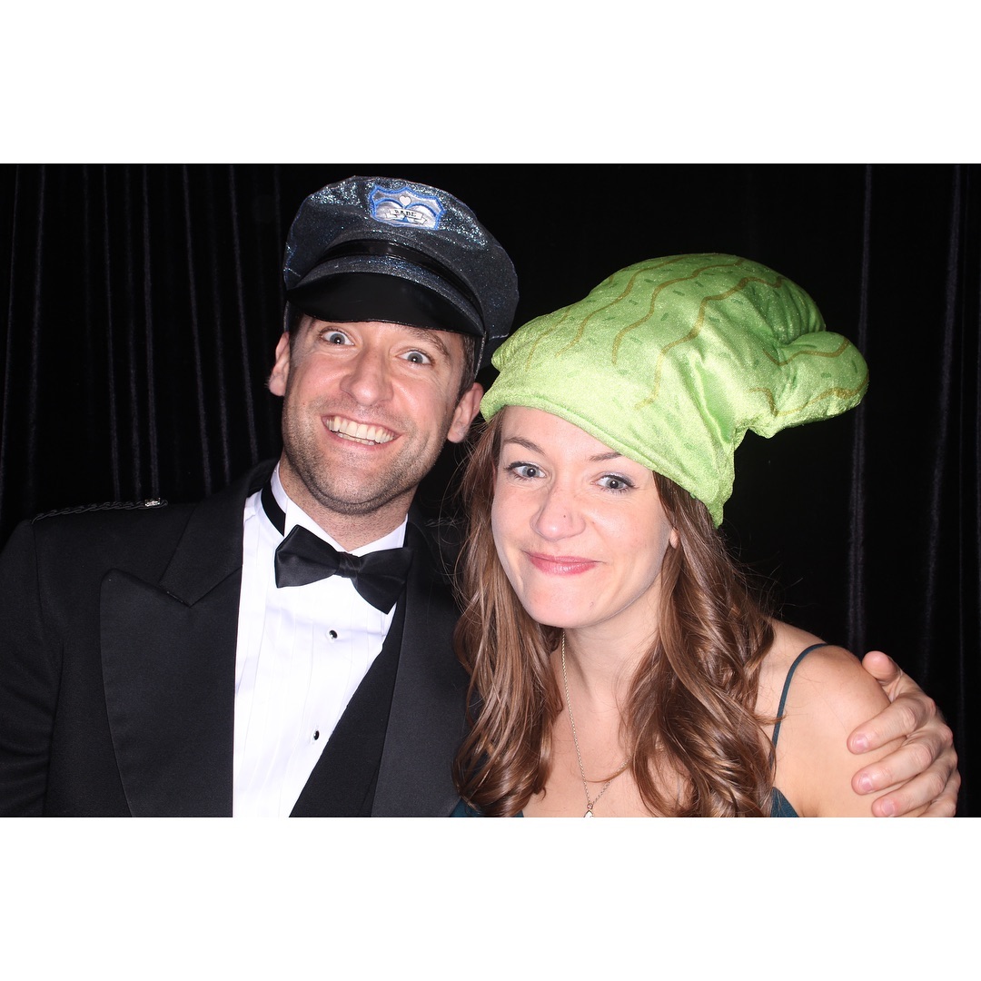 Behind the scenes photo booth setup