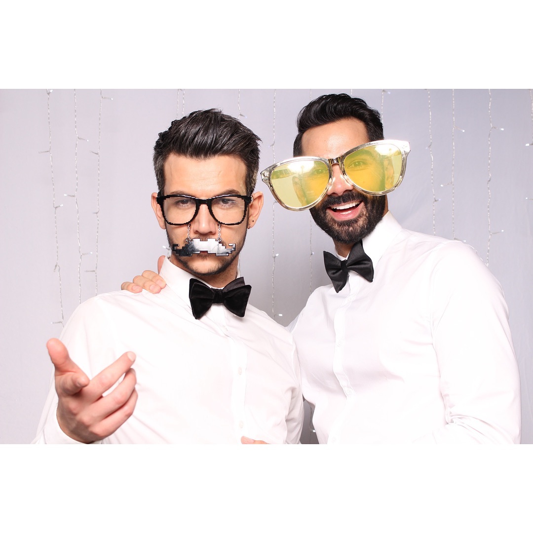 Behind the scenes photo booth setup