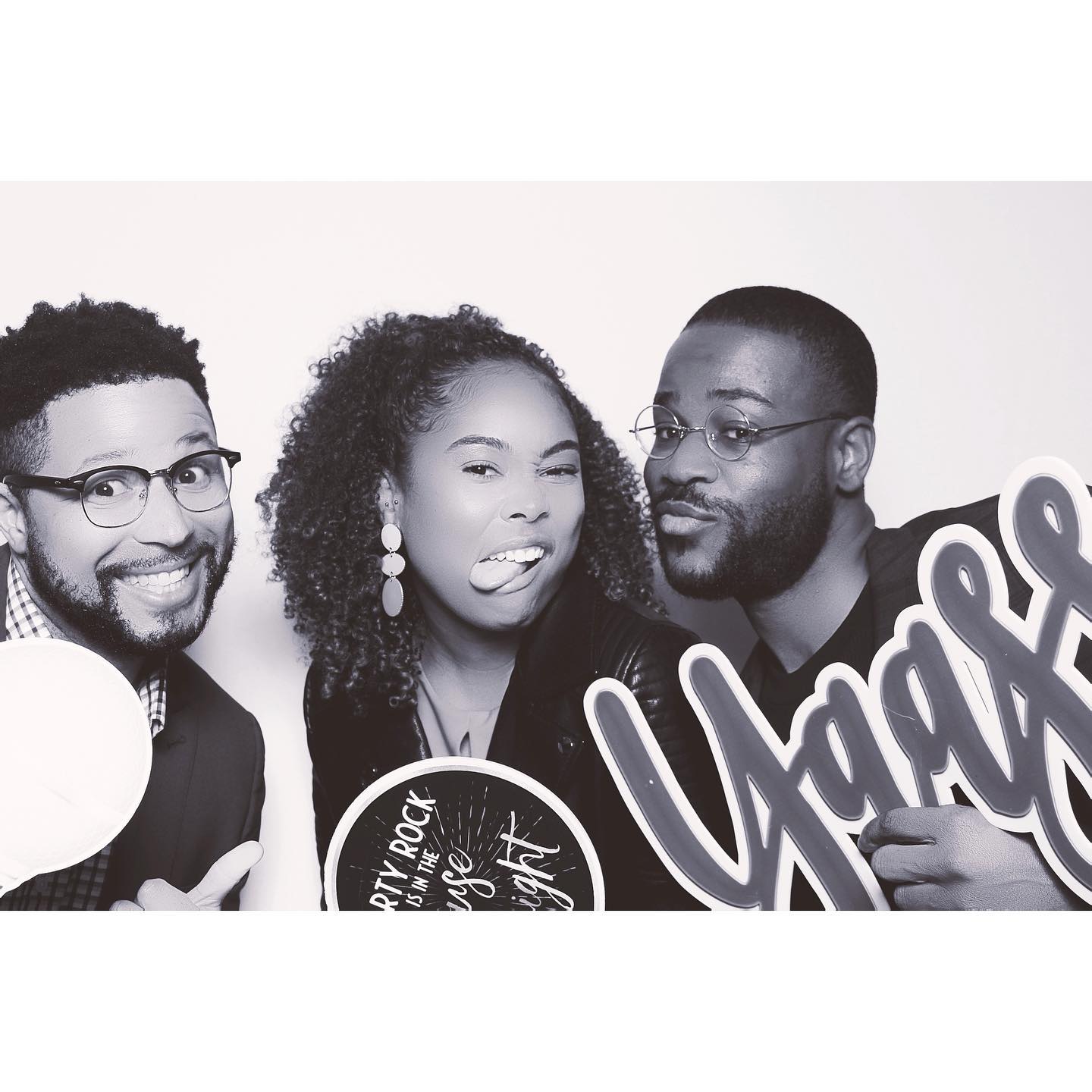 Behind the scenes photo booth setup