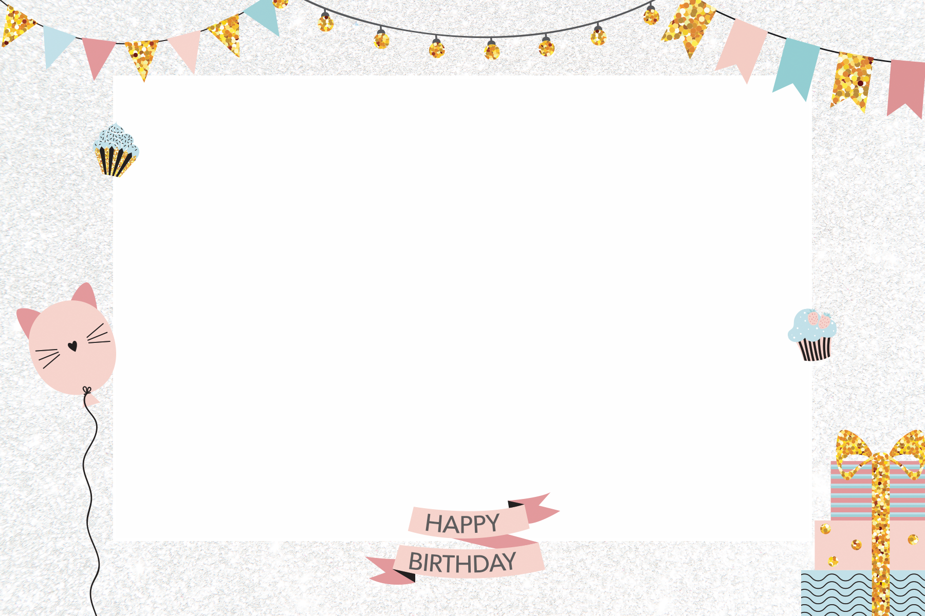 Birthday Glitter Layout