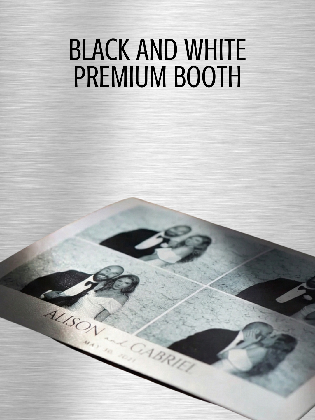 Black and White Photobooth Display