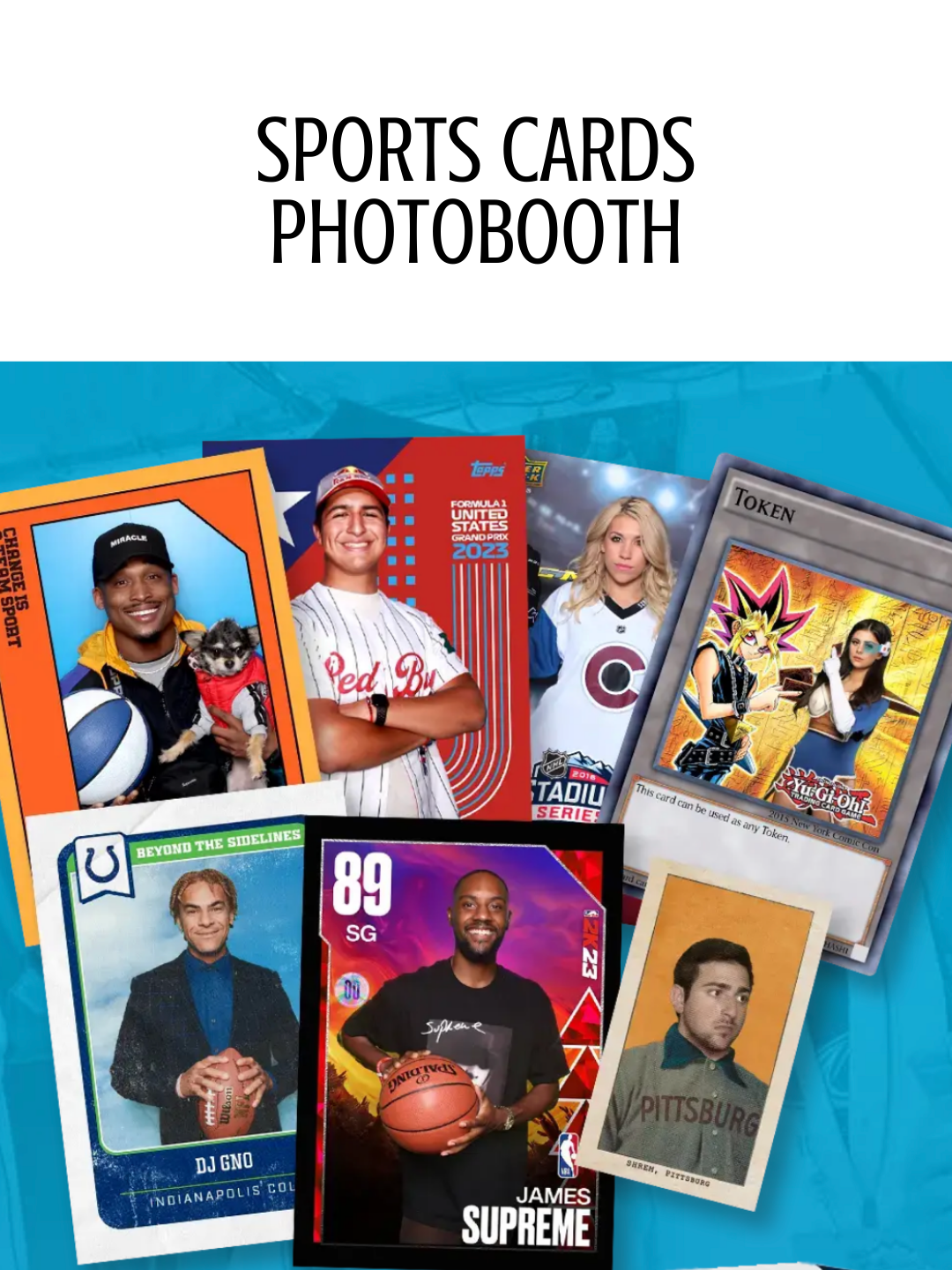 Sports Trading Cards Photobooth Display